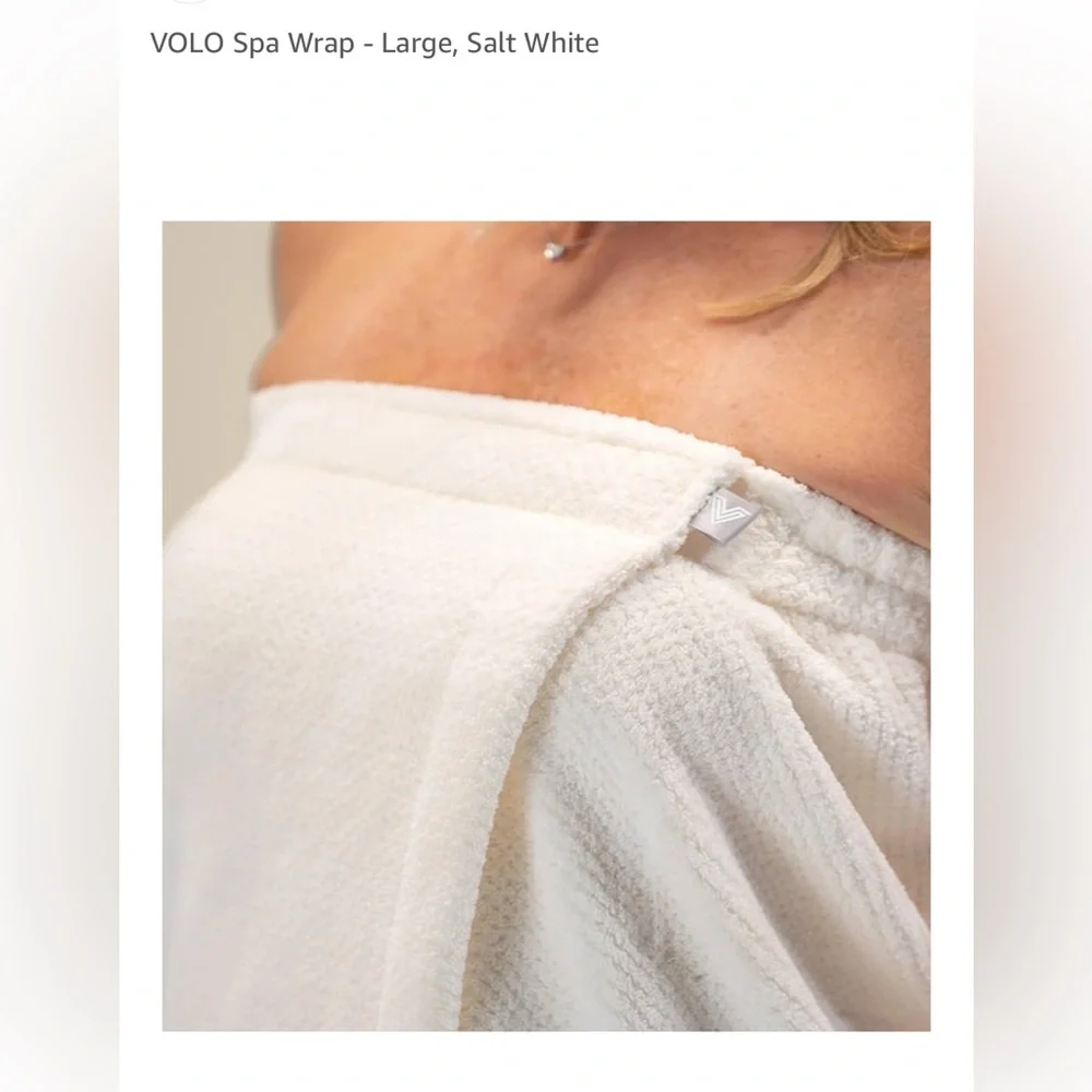 VOLO Spa Wrap - Salt White, size large, includes matching Headband! - Picture 2 of 6